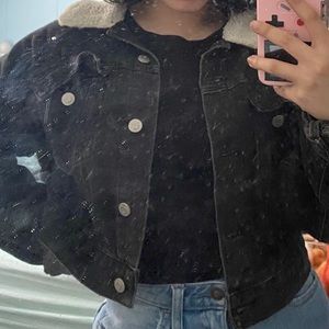 Black jean jacket